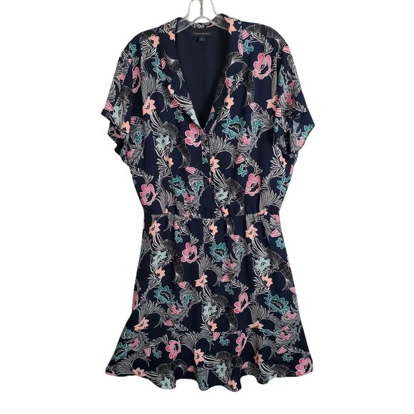 Banana Republic Dresses & Skirts - Banana Republic Size 12 Dress Ruffle Hem Floral Kimono Sleeve Country Cottage